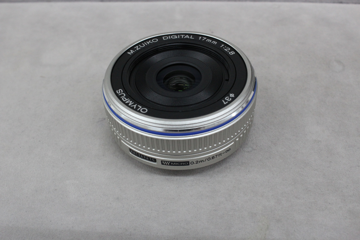 中古：B(並品)】オリンパス M.ZUIKO DIGITAL 17mm F2.8 シルバー