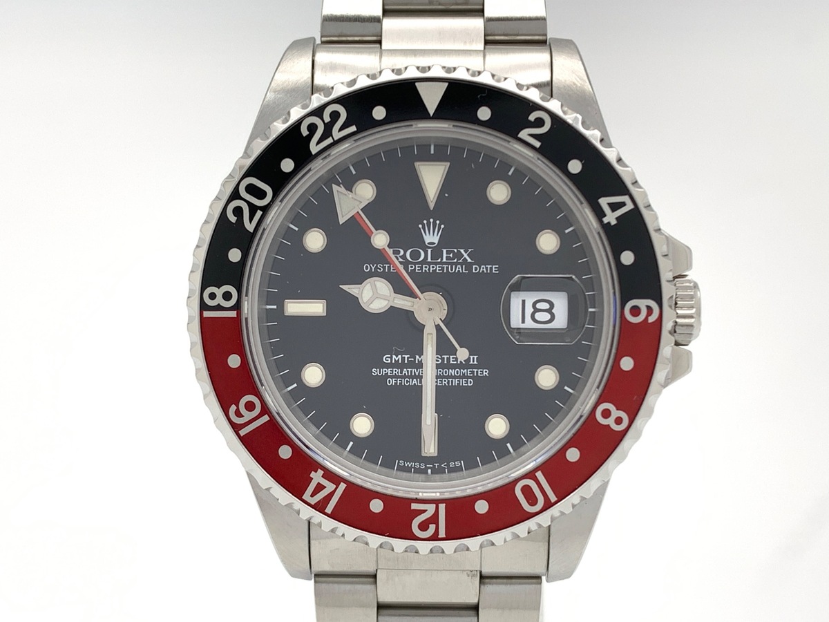 ロレックス(ROLEX) GMTマスターII ブラック 16710 ステンレススティール ブラック/レッドベゼル